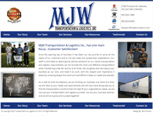 Tablet Screenshot of mjwtransport.com